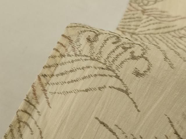 平和屋着物＊夏物　小千谷ちぢみ　立波文　麻　逸品　AABJ9190jd