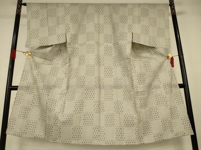 平和屋着物＊夏物　男性　綿紅梅　浴衣　市松吉祥文　綿　逸品　AABJ9192jd 平和屋着物＊夏物 男性 綿紅梅 浴衣 市松吉祥文 綿 逸品 AABJ9192jd