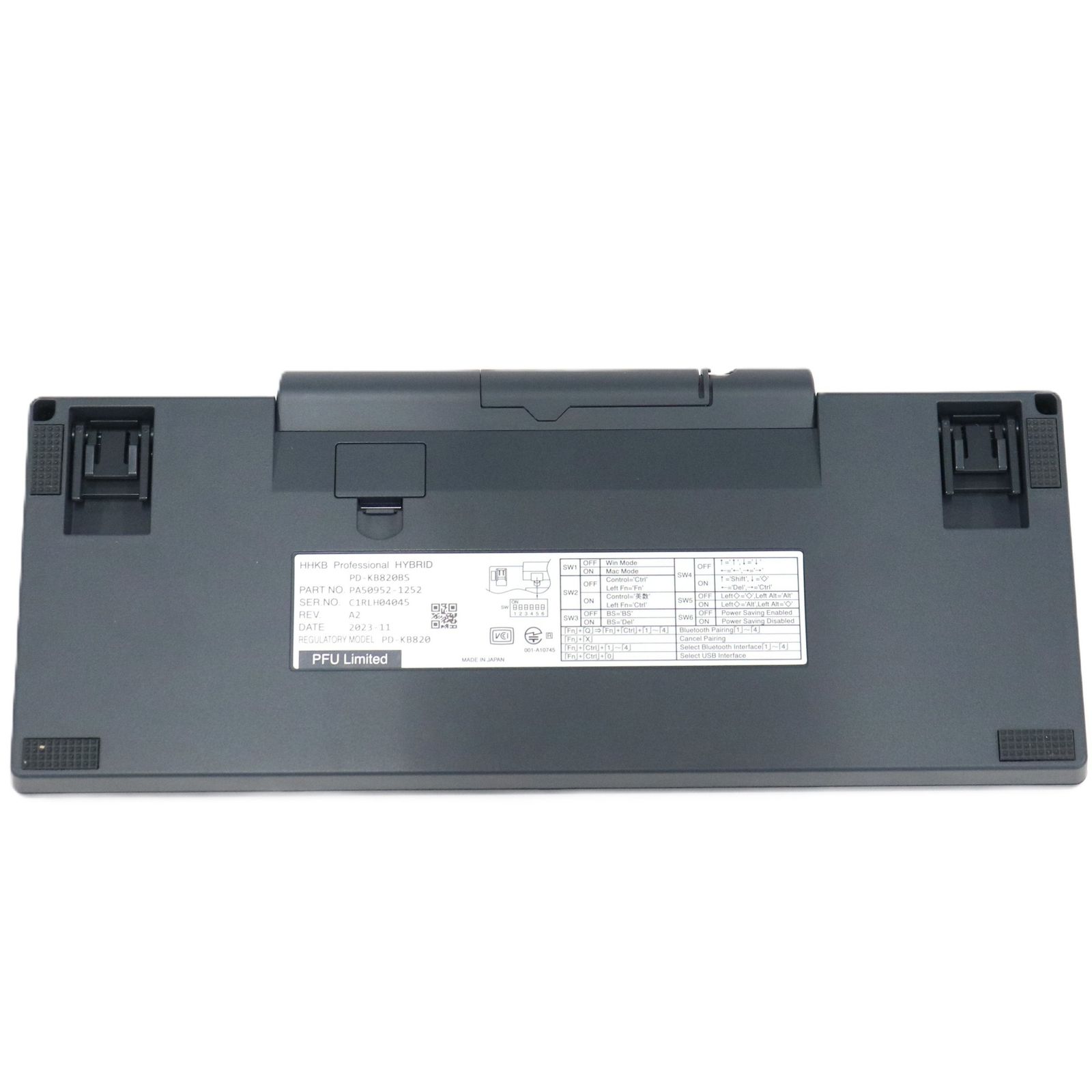 PFU HHKB キーボード Pro HYBRID Type-S 日本語 墨 PD-KB820BS pd-kb820bs 墨 整備済みアウトレット品 [良い(B)]
