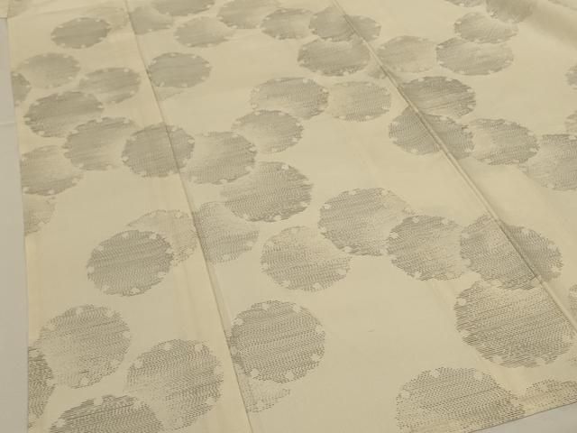 平和屋着物＊夏物　本場大島紬　夏大島　白大島　雪輪文　正絹　逸品　AABJ9199jd