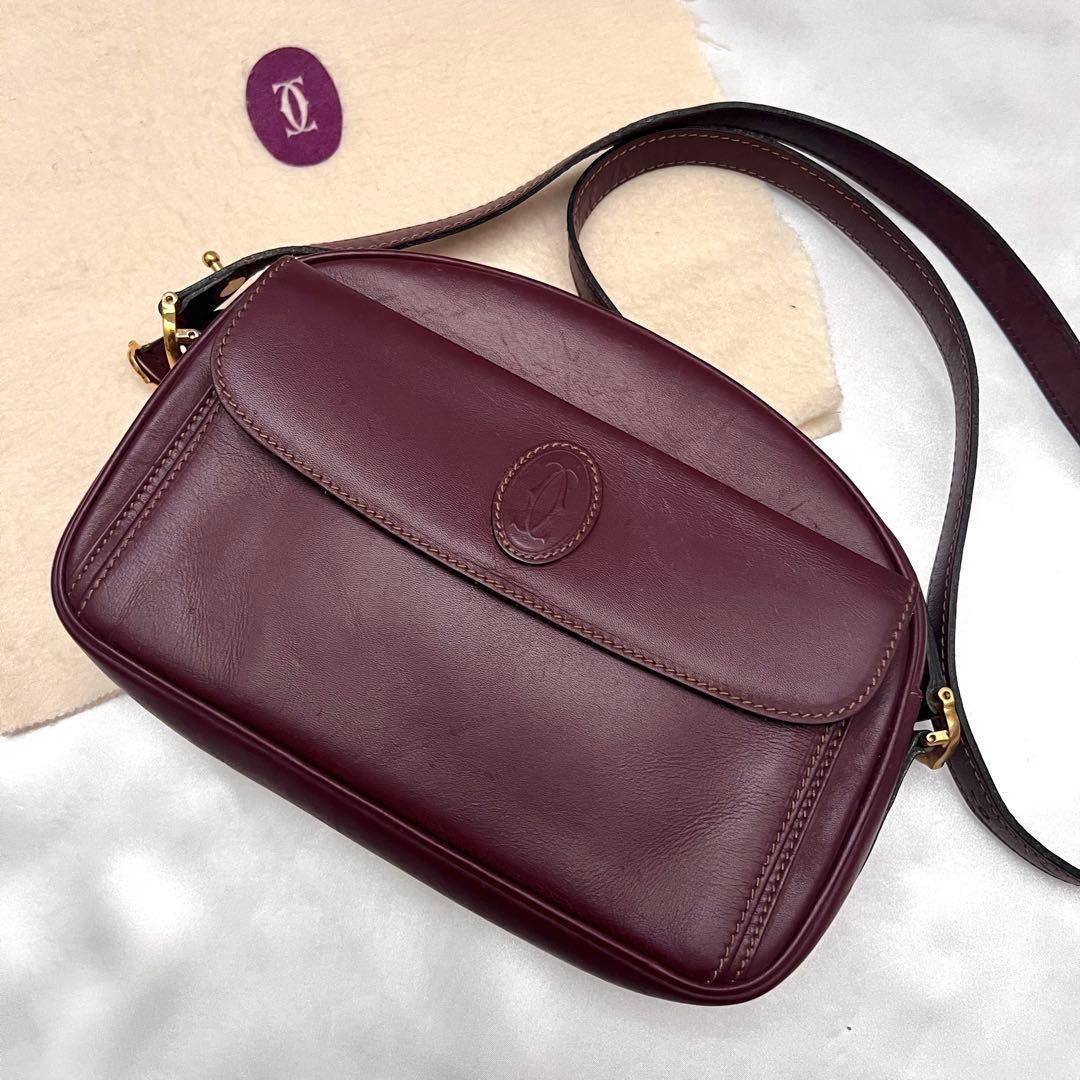 ◇美品◇カルティエ マストライン ミニショルダーバッグ カーフレザー