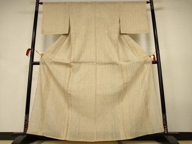平和屋着物*夏物 紗紬 縞 正絹 逸品 AABK2605jd 平和屋着物*夏物 紗紬 縞 正絹 逸品 AABK2605jd