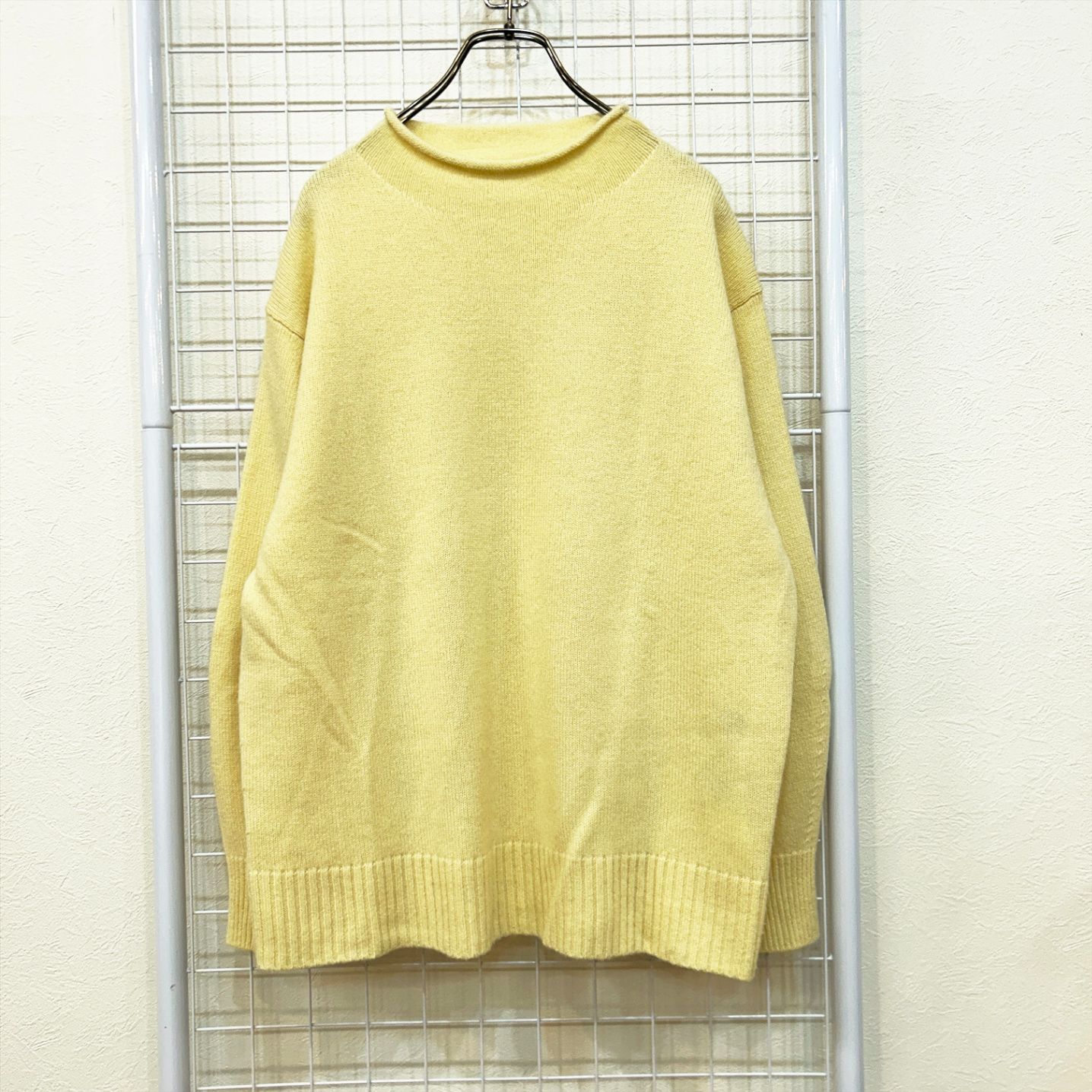 23区 カシミアブレンド ウール ニット セーター サイズ38 黄色
