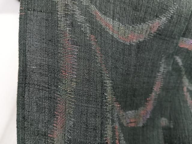 平和屋着物＊夏物　紬　唐草文　正絹　逸品　CABJ4054xi