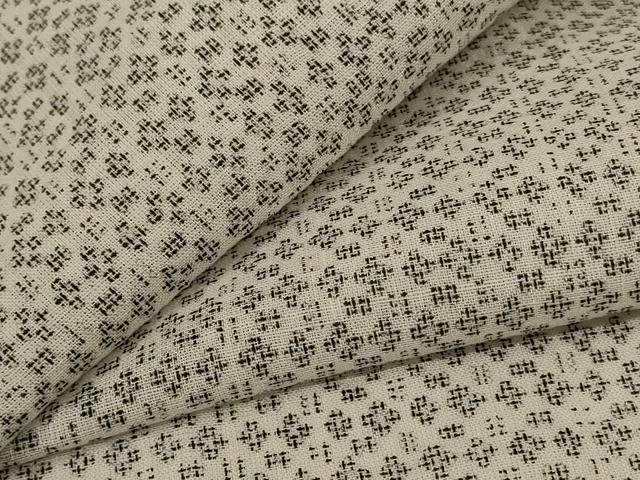 平和屋着物＊夏物　男性　奥越後　本麻ちぢみ　絣柄　反端付き　麻　逸品　AABK2608jd