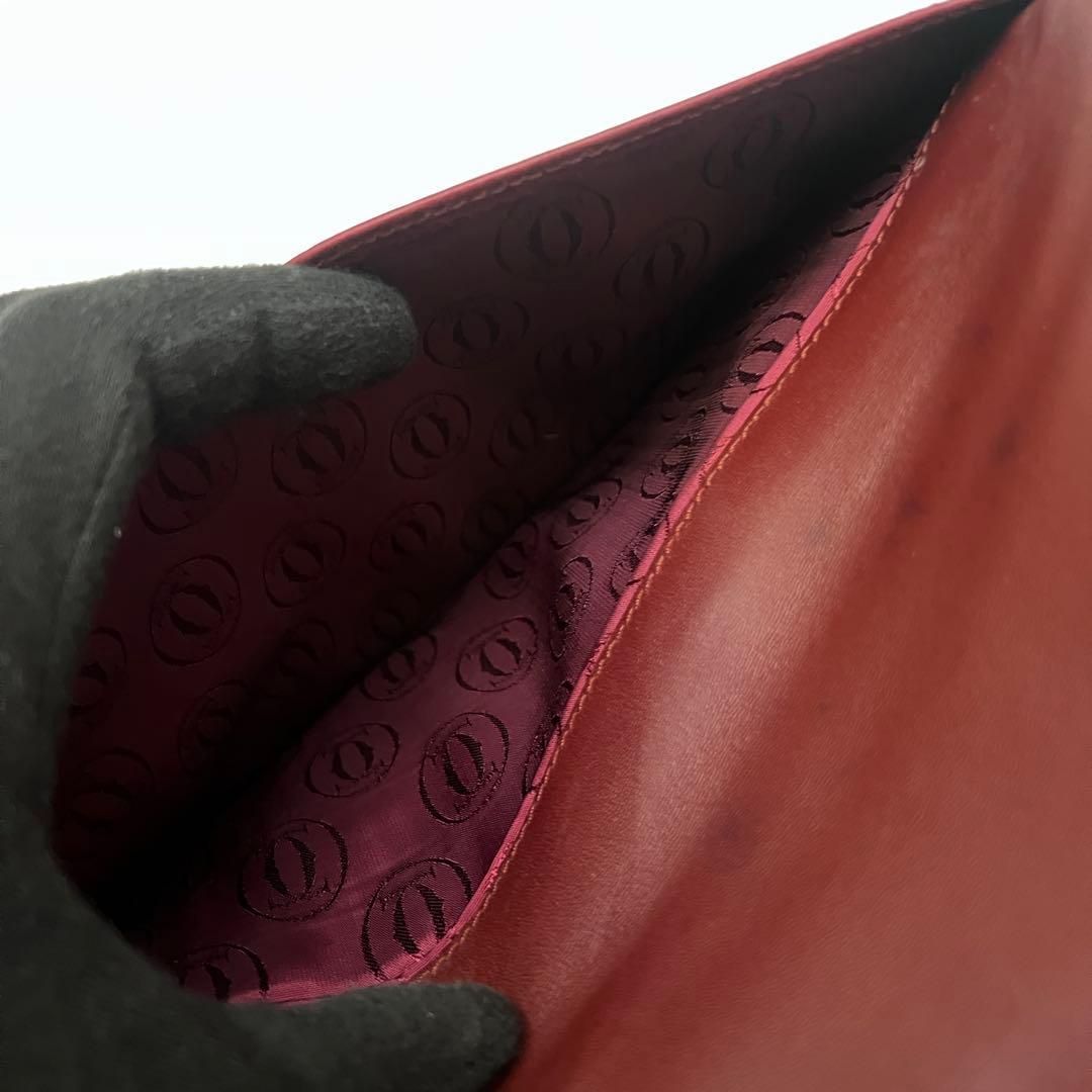 ◇美品◇カルティエ マストライン ショルダーバッグ カーフレザー シボ