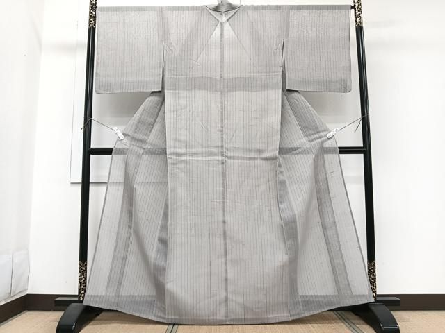 平和屋着物*夏物 紗紬 縞 正絹 逸品 CABJ4060xi 平和屋着物*夏物 紗紬 縞 正絹 逸品 CABJ4060xi