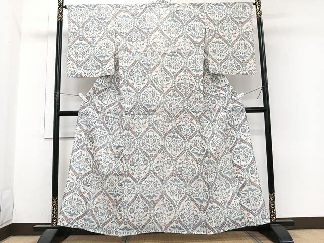 平和屋着物*夏物 本場小千谷縮 花唐草文 麻 逸品 CABJ4062xi 平和屋着物*夏物 本場小千谷縮 花唐草文 麻 逸品 CABJ4062xi