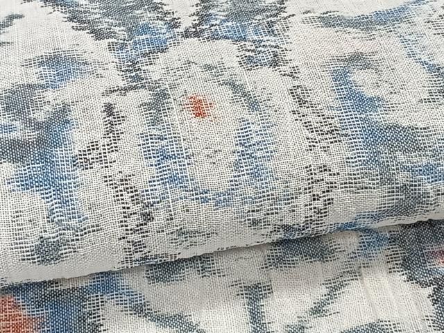 平和屋着物*夏物 本場小千谷縮 花唐草文 麻 逸品 CABJ4062xi 平和屋着物*夏物 本場小千谷縮 花唐草文 麻 逸品 CABJ4062xi