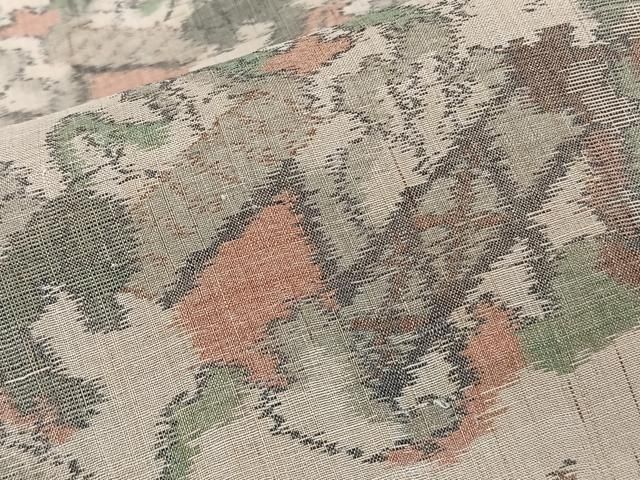 平和屋着物＊夏物　上布　風景文　麻　逸品　CABJ4067xi