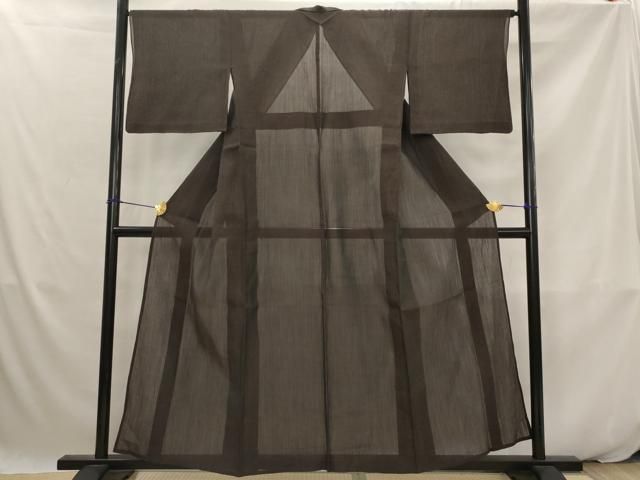 平和屋着物*夏物 本場小千谷ちぢみ 赤墨色 麻 逸品 AABK2802st 平和屋着物*夏物 本場小千谷ちぢみ 赤墨色 麻 逸品 AABK2802st