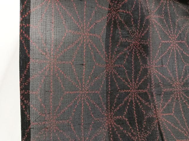平和屋着物＊夏物　紗紬　麻の葉文　正絹　逸品　CABJ4090xi