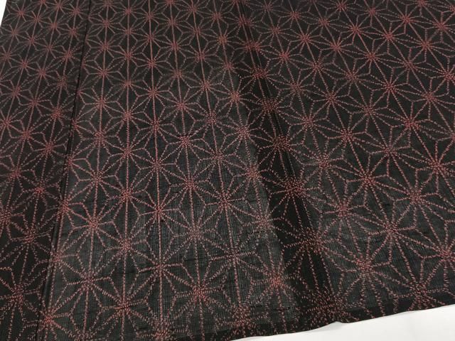 平和屋着物＊夏物　紗紬　麻の葉文　正絹　逸品　CABJ4090xi