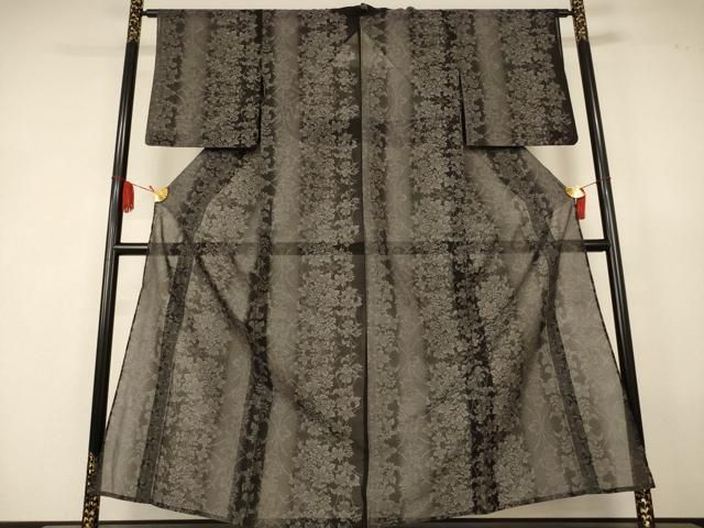 平和屋着物＊夏物　本場大島紬　夏大島　花間道　正絹　逸品　AABK2635jd