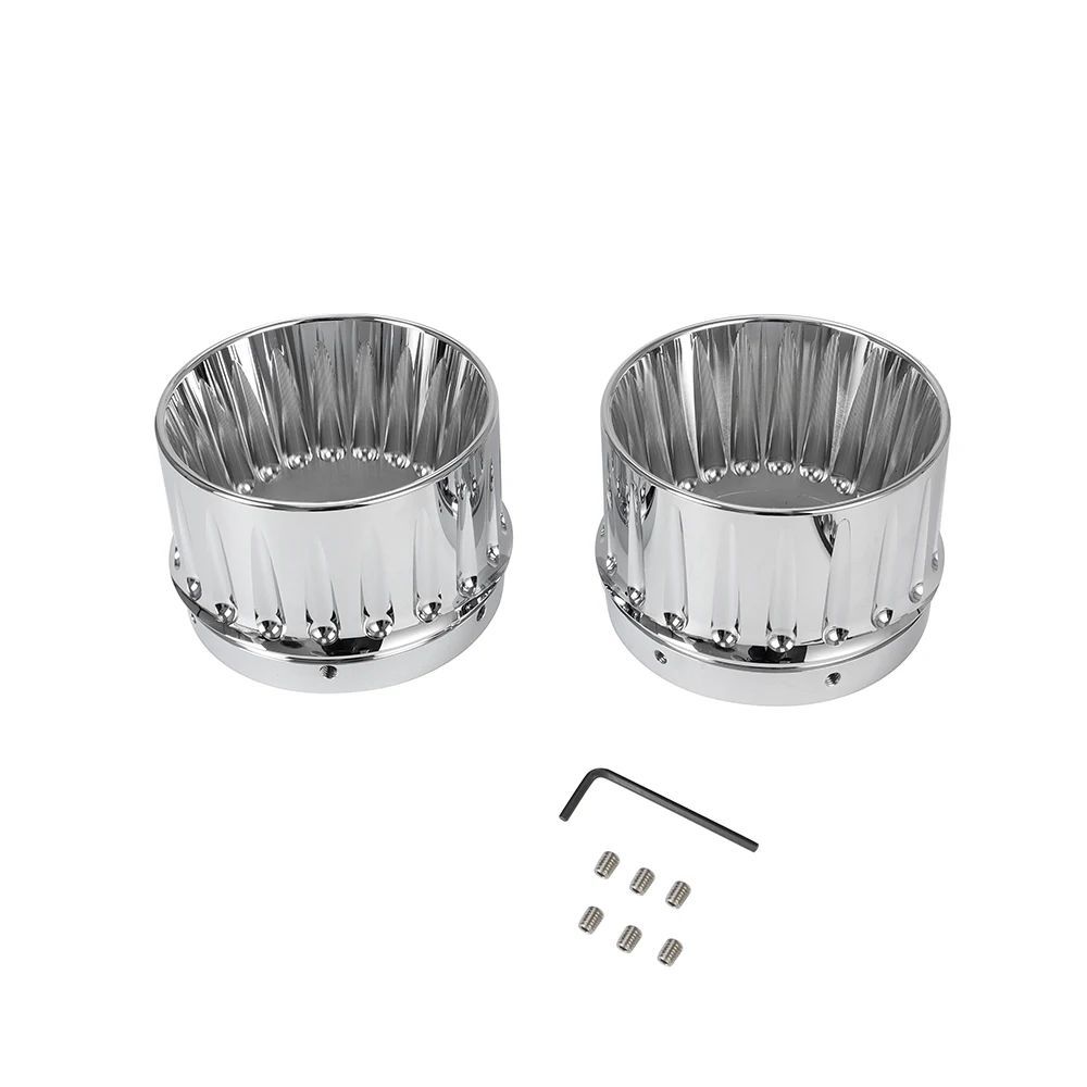 / MOTORCYCLE 4.4インチ SLIP ON EXHAUST MUFFLERS TIPS END CAPS HARLEY TOURING CVO STREET ELECTRA GLIDE ROAD KING FLHR