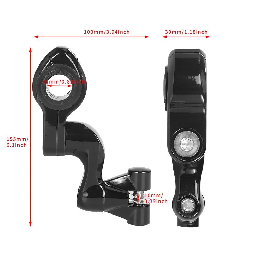 1 PAIR / MOTORCYCLE HIGHWAY FOOT PEG MOUNTS WITH 7/8インチ MAGNUM CLAMPS HARLEY TOURING