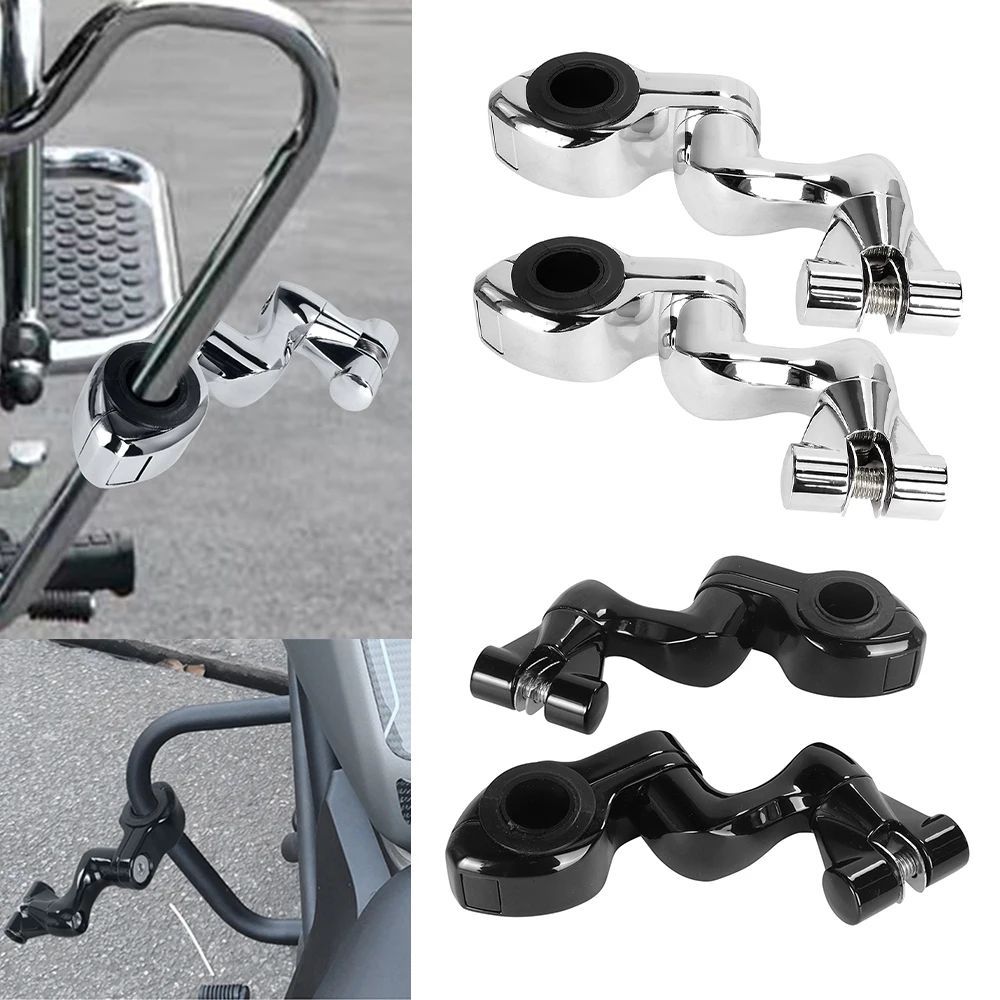 1 PAIR / MOTORCYCLE HIGHWAY FOOT PEG MOUNTS WITH 7/8インチ MAGNUM CLAMPS HARLEY TOURING