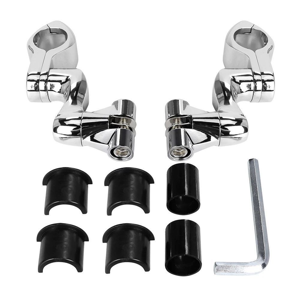 1 PAIR / MOTORCYCLE HIGHWAY FOOT PEG MOUNTS WITH 7/8インチ MAGNUM CLAMPS HARLEY TOURING