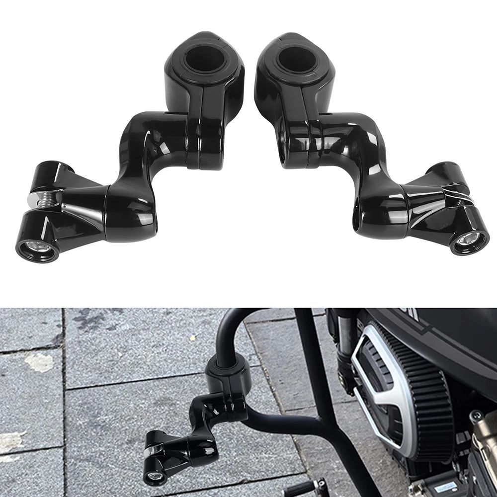 1 PAIR / MOTORCYCLE HIGHWAY FOOT PEG MOUNTS WITH 7/8インチ MAGNUM CLAMPS HARLEY TOURING