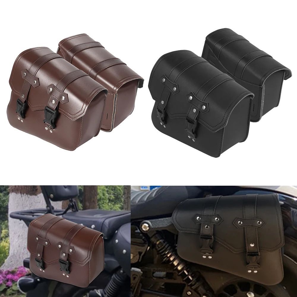 / BROWN MOTORCYCLE SADDLEBAG STORAGE TOOL POUCH LEFT SIDE SADDLE BAG HARLEY KAWASAKI HONDA CAFE RACER / BROWN MOTORCYCLE SADDLEBAG STORAGE TOOL POUCH LEFT SIDE SADDLE BAG HARLEY KAWASAKI HONDA CAFE RACER