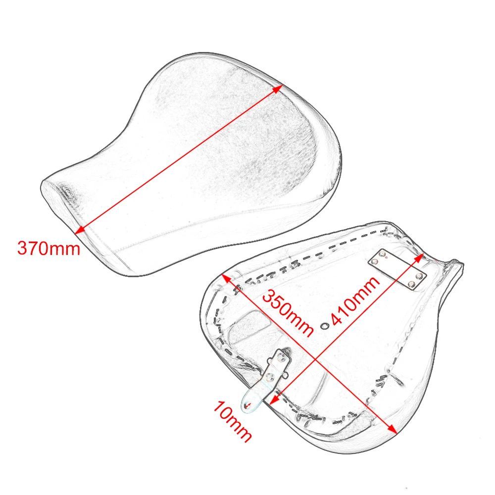 DRIVER RIDER SOLO SEAT MOTORCYCLE PAD HARLEY SPORTSTER 1200 FORTY EIGHT 48 72 1983-2003