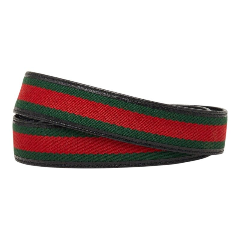 グッチ インターロッキングG シェリーライン ベルト サイズ:95/38 ブラック レザー メンズ GUCCI【1-0275442】