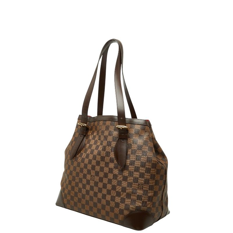 ルイ ヴィトン ダミエ ハムステッドGM トートバッグ ショルダーバッグ N51203 ブラウン PVC レザー レディース LOUIS VUITTON【228-77061】