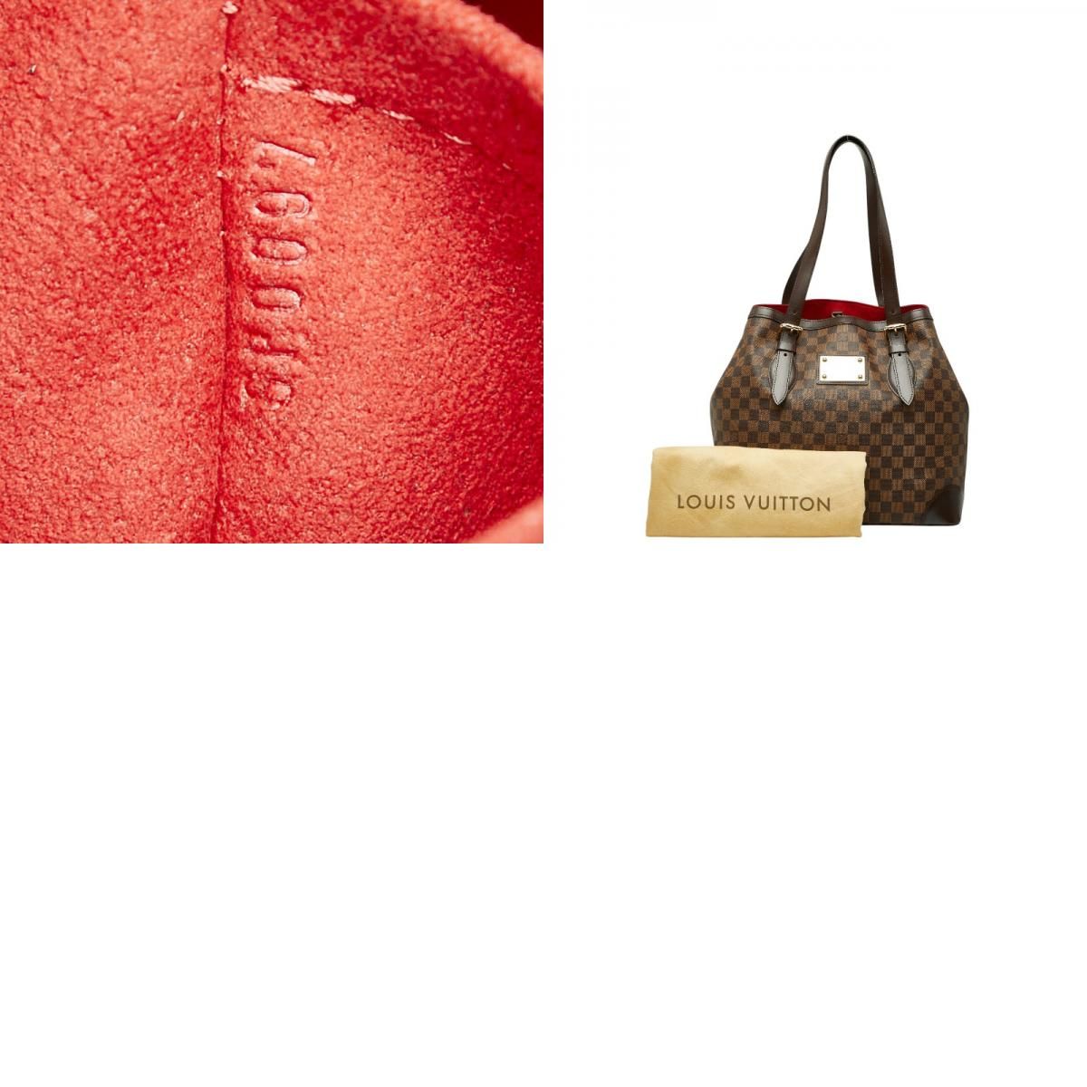 ルイ ヴィトン ダミエ ハムステッドGM トートバッグ ショルダーバッグ N51203 ブラウン PVC レザー レディース LOUIS VUITTON【228-77061】