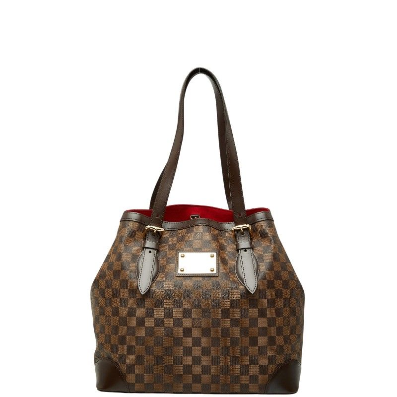ルイ ヴィトン ダミエ ハムステッドGM トートバッグ ショルダーバッグ N51203 ブラウン PVC レザー レディース LOUIS VUITTON【228-77061】