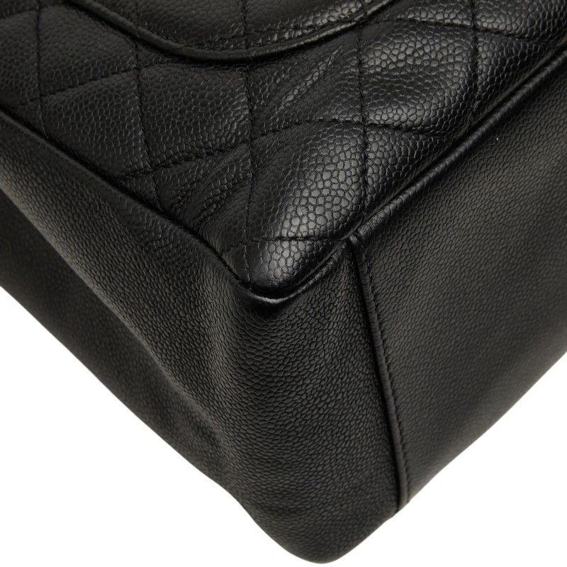 シャネル ココマーク マトラッセ GST チェーン トートバッグ ショルダーバッグ ブラック キャビアスキン レディース CHANEL【230-77166】
