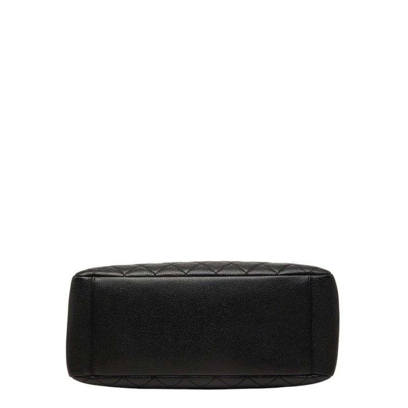 シャネル ココマーク マトラッセ GST チェーン トートバッグ ショルダーバッグ ブラック キャビアスキン レディース CHANEL【230-77166】