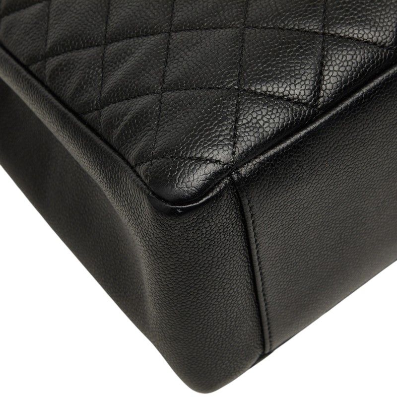 シャネル ココマーク マトラッセ GST チェーン トートバッグ ショルダーバッグ ブラック キャビアスキン レディース CHANEL【230-77166】