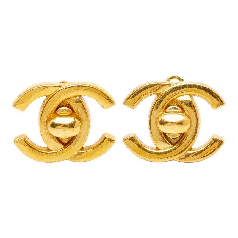 シャネル ココマーク ヴィンテージ イヤリング 96A刻印 ゴールド メッキ レディース CHANEL【230-77177】
