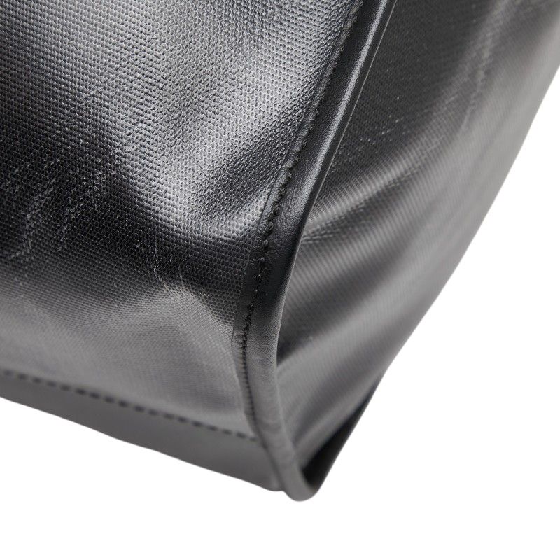 フェンディ ビッグロゴ フィッシュアイ トートバッグ ショルダーバッグ 2WAY 7VA390 ブラック ホワイト PVC レザー レディース FENDI【228-77365】