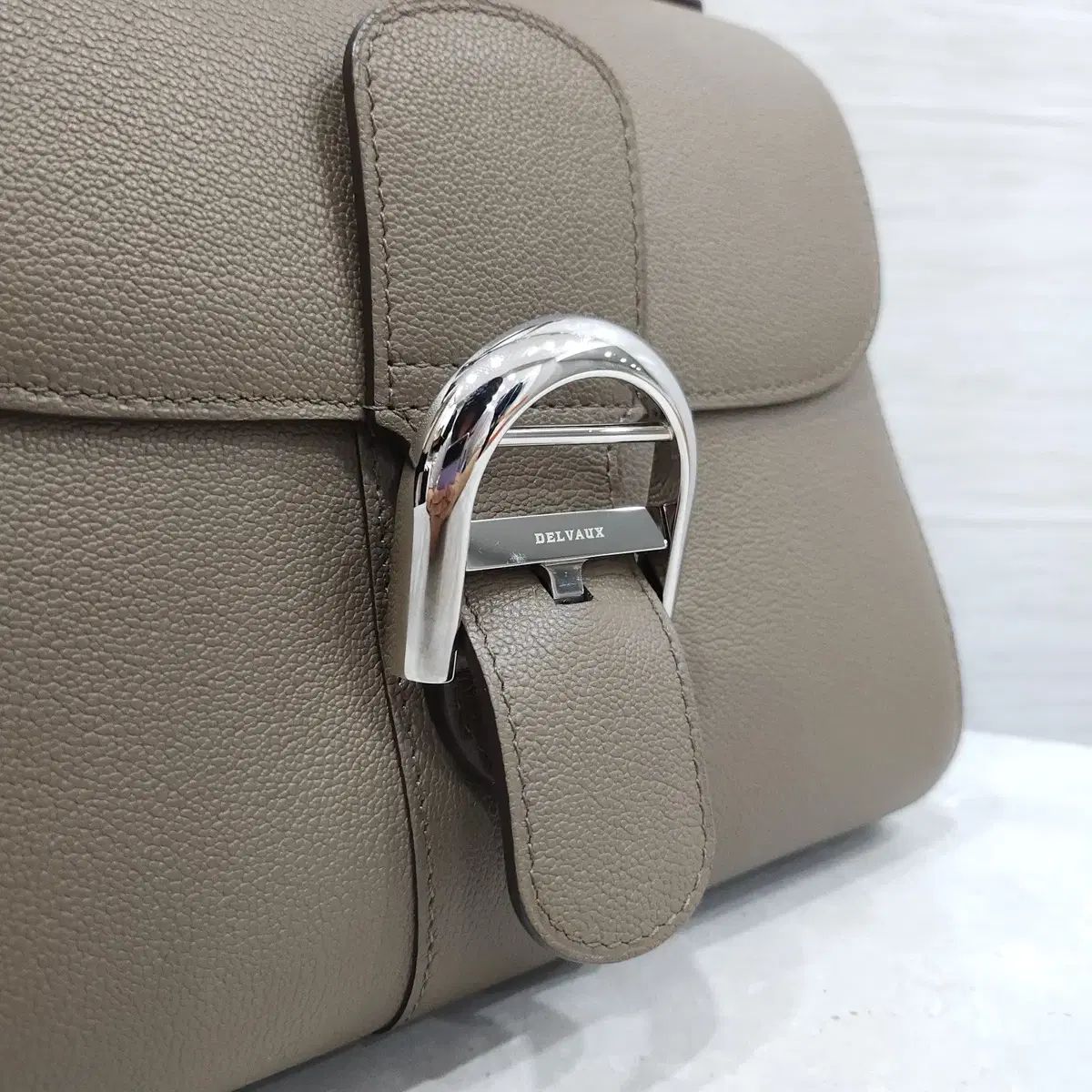 Delvaux (デルヴォー) Brioche PM Rodeo Calfskin Taupe AA0569