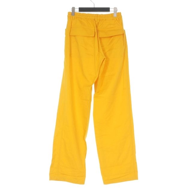 ドリスヴァンノッテン DRIES VAN NOTEN ドローストリングワイドイージーパンツ ワークパンツ 36 イエロー 黄