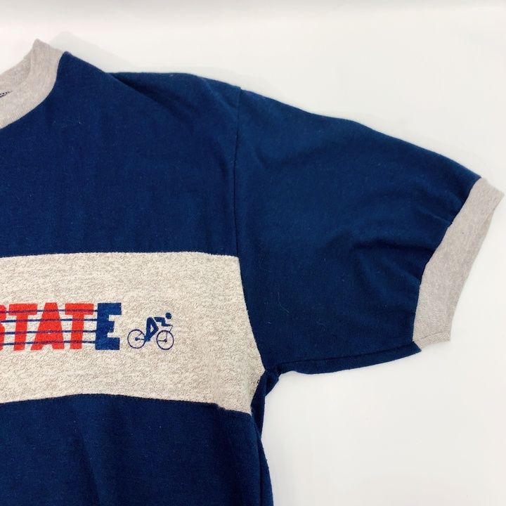 80s USA製 champion sonoma state チャンピオン ソノマ・ステート 半袖 カレッジ Tシャツ リンガーTシャツ ヴィンテージ トリコタグ ネイビー グレー XL メンズ _201 80s USA製 champion sonoma state チャンピオン ソノマ・ステート 半袖 カレッジ Tシャツ リンガーTシャツ ヴィンテージ トリコタグ ネイビー グレー XL メンズ _201