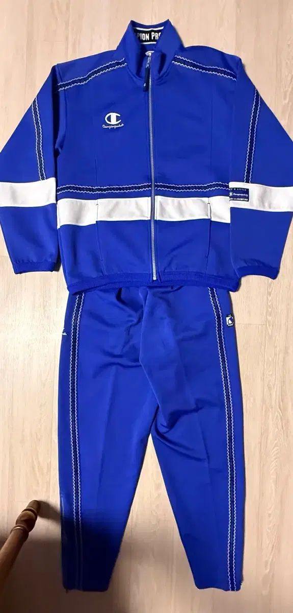 Champion ヴィンテージ トラックジャージ+トラックパンツ セットアップ ブルー M