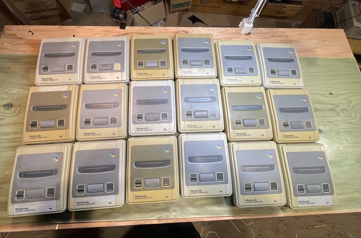 スーパーファミコン 本体 18台 まとめ 動作未確認 ジャンク SHVC-001 任天堂 Nintendo SFC console