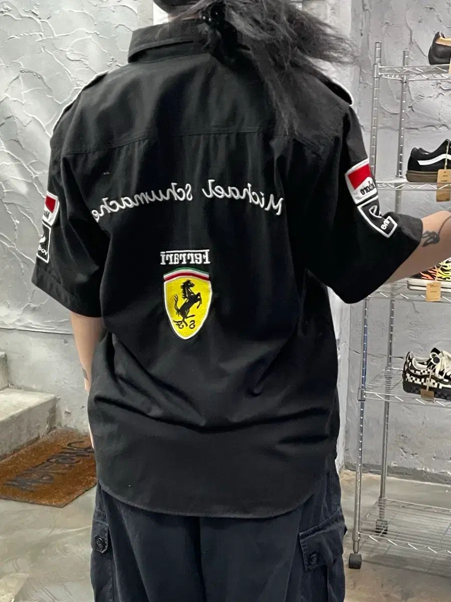 Ferrari(フェラーリ) パッチ レーシング 半袖 シャツ