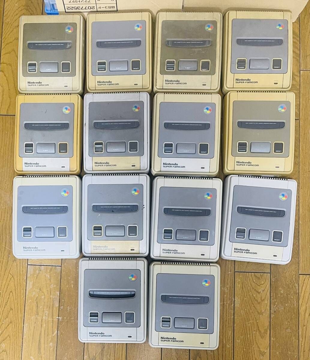MN0605　スーパーファミコン　本体　未チェック　ジャンク　１4台　まとめ　スーファミ　任天堂　ニンテンドウ