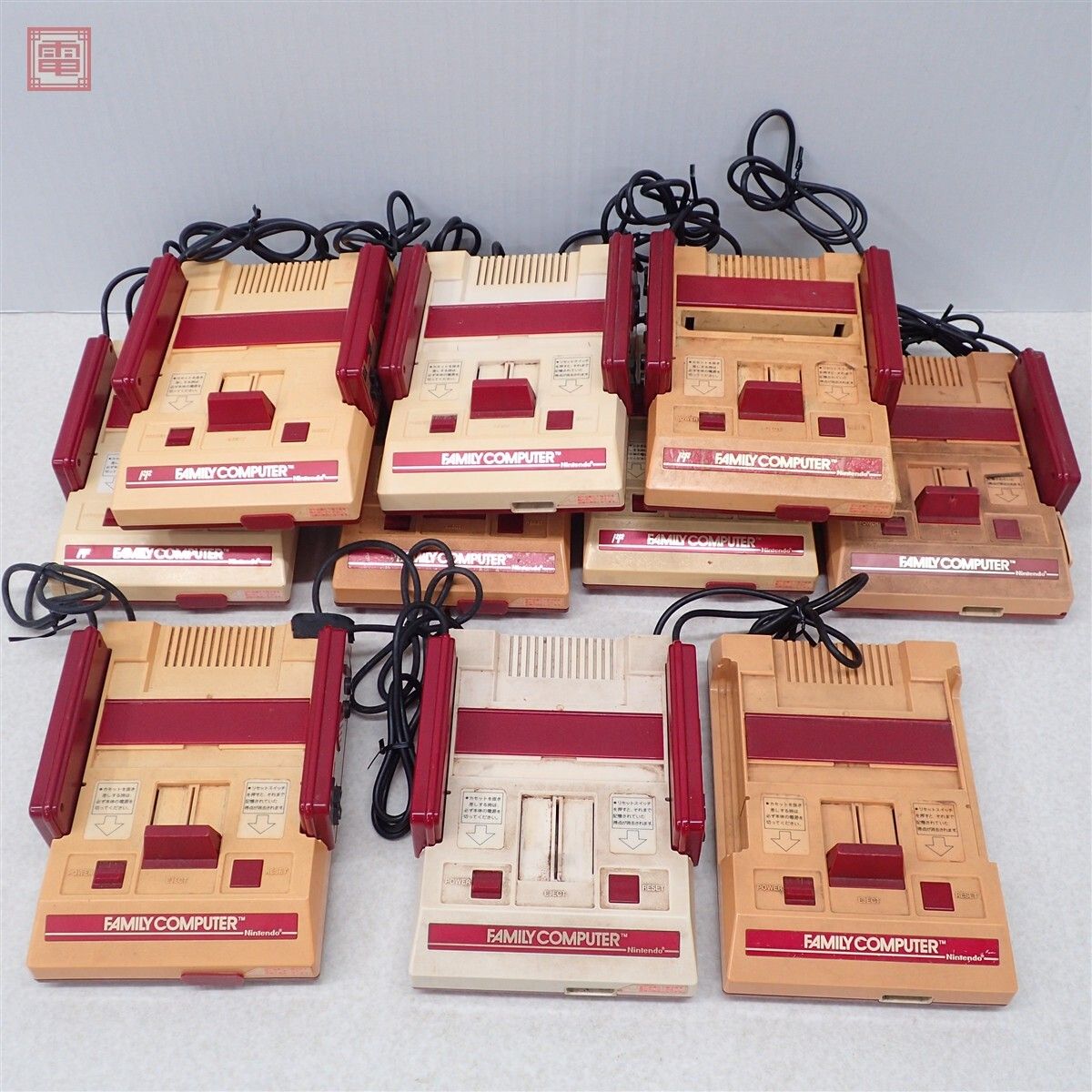 FC ファミコン 本体 HVC-001 ファミリーコンピュータ まとめて10台セット 任天堂 Nintendo【40