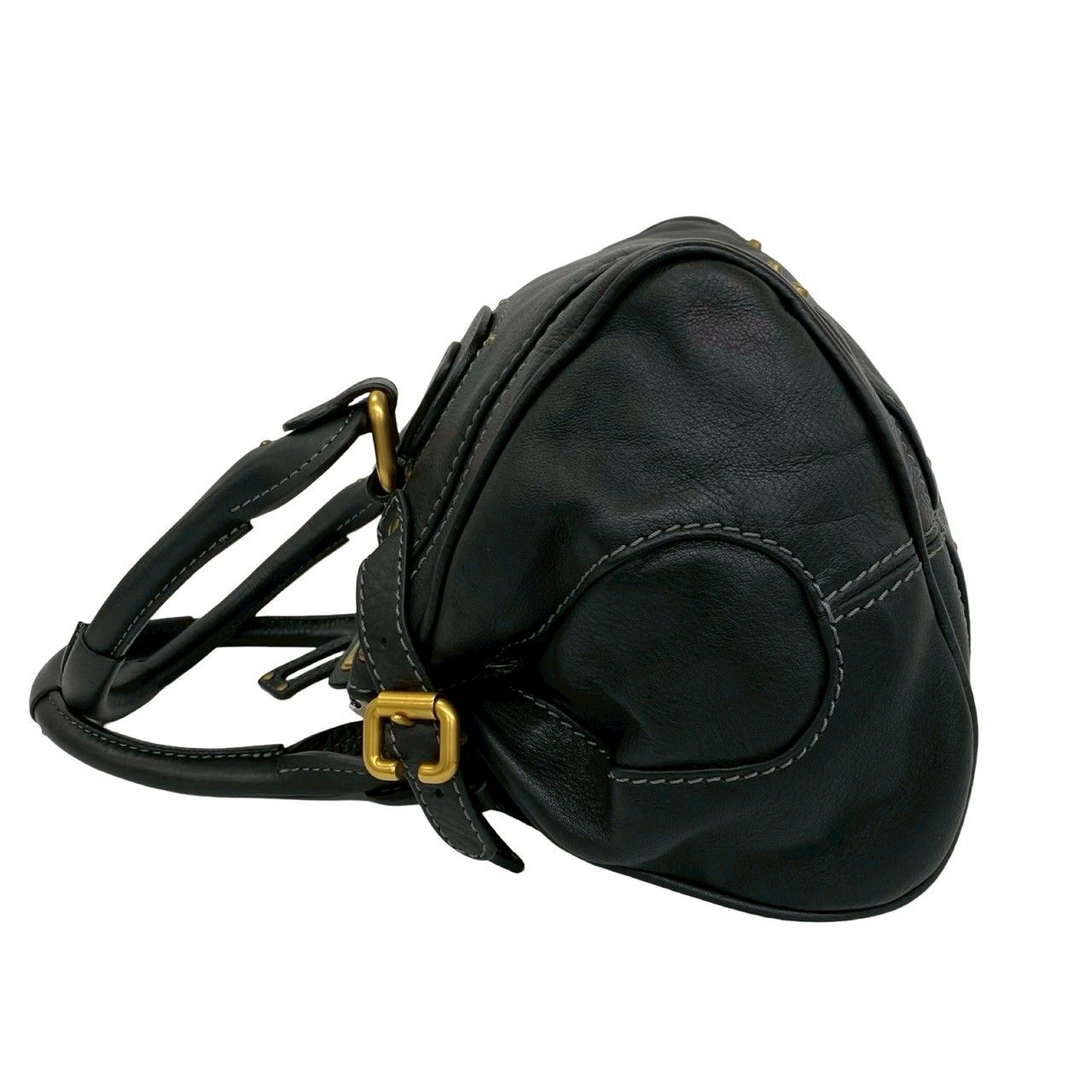 極 美品 保存箱 袋付き Chloe クロエ パディントン ロゴ 金具 スタッズ