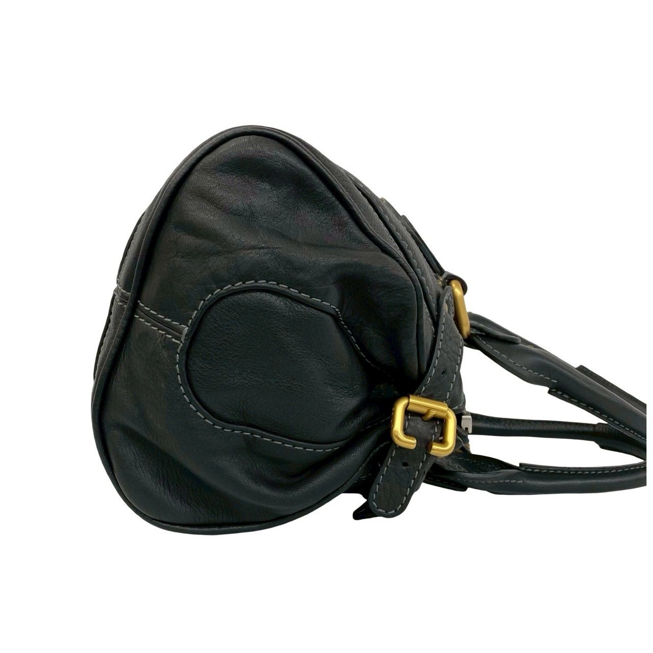 極 美品 保存箱 袋付き Chloe クロエ パディントン ロゴ 金具 スタッズ