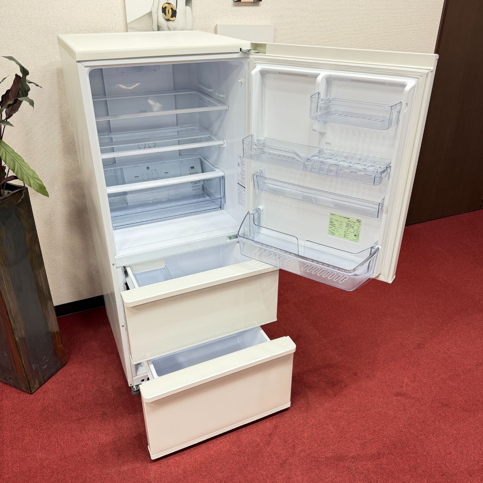 東京23区送料無料 超美品アクア冷蔵庫272L 2019年製 洗浄/除菌済み