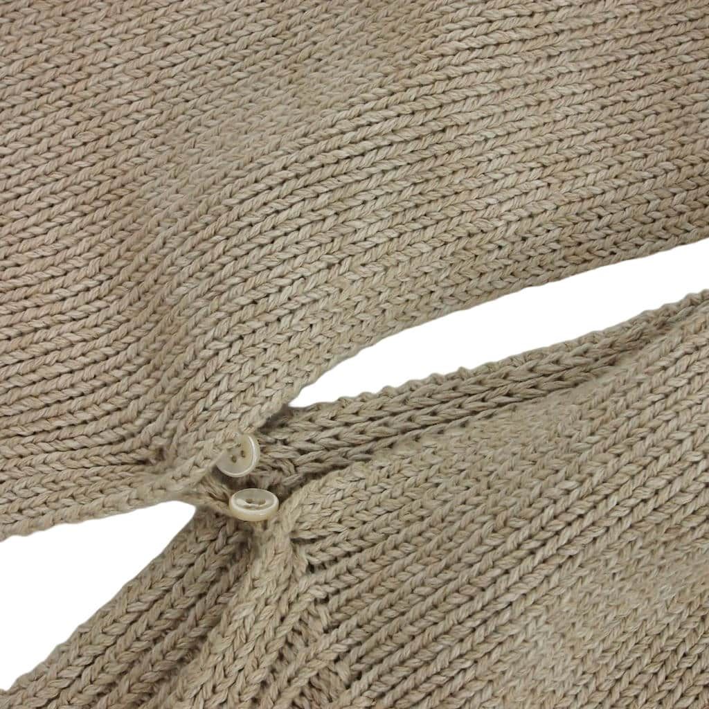 メゾンマルジェラ Maison Margiela 22SS コットンセルロース ヘンプ ニットベスト Vネック ダメージ加工 L ベージュ S50TH0056