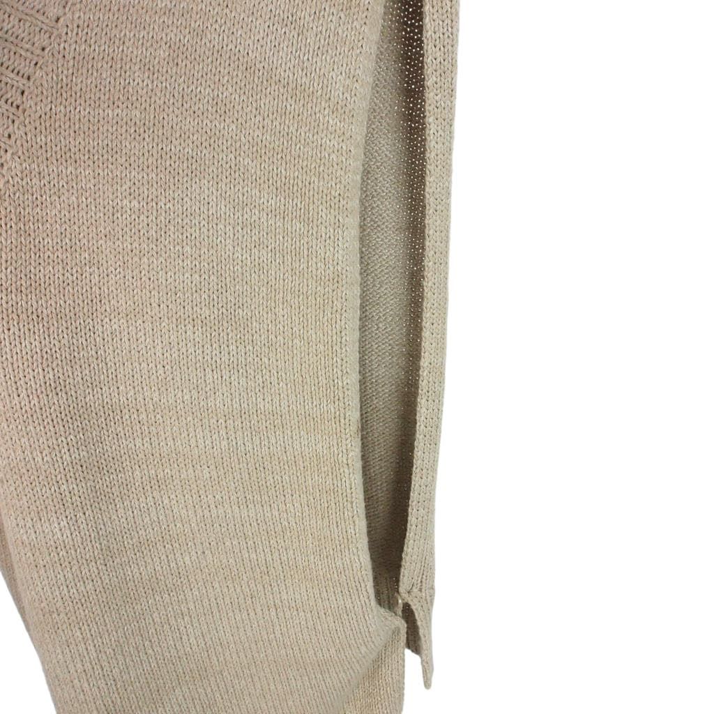 メゾンマルジェラ Maison Margiela 22SS コットンセルロース ヘンプ ニットベスト Vネック ダメージ加工 L ベージュ S50TH0056