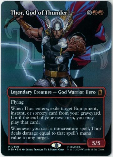 FOIL/MTG/英語版/雷神、ソー/Thor, God of Thunder/ロゴ/ボーダーレス