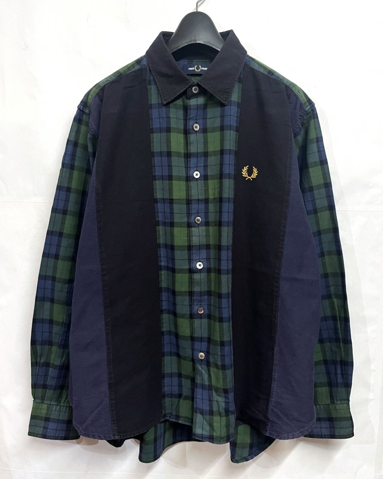 FRED PERRY｜フレッドペリー チェックパネル ロングスリーブシャツ 長袖