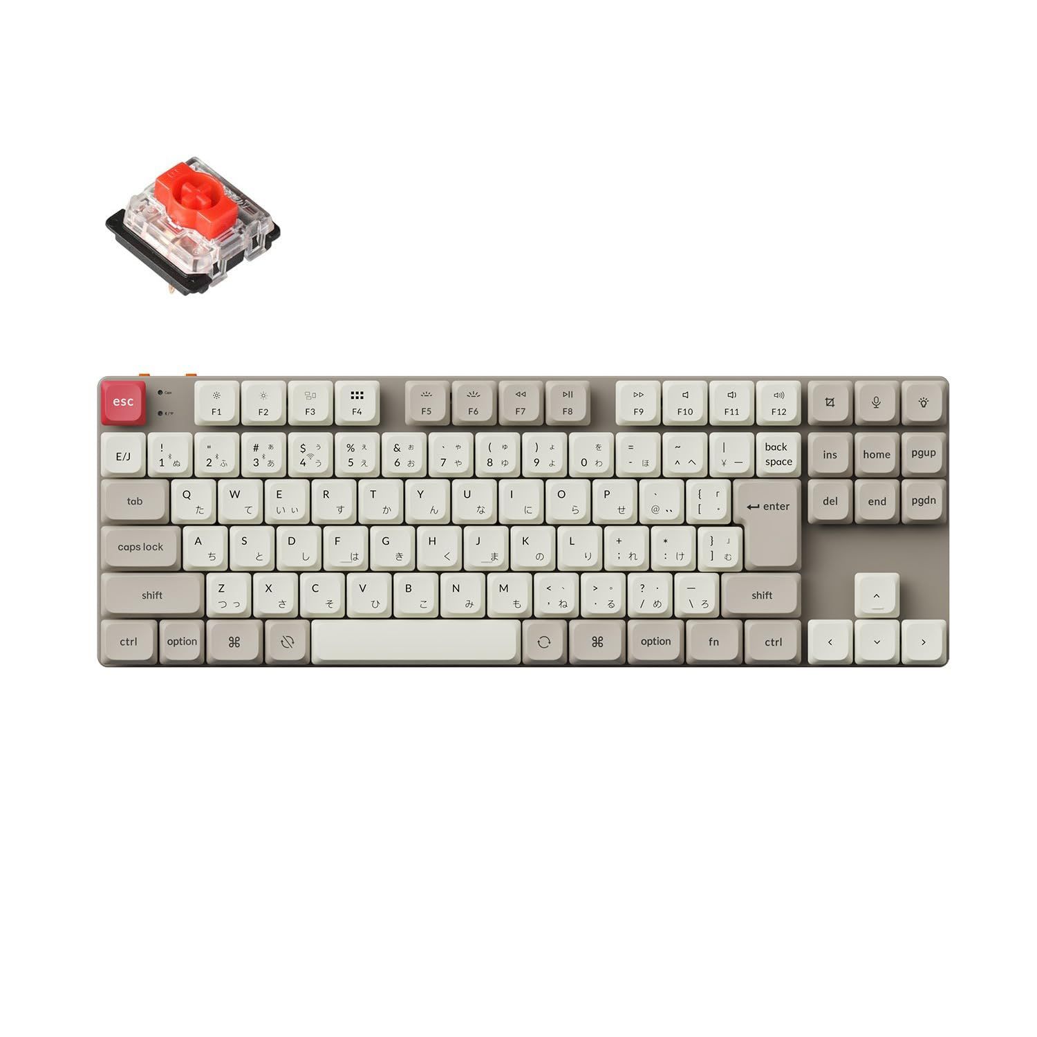 【国内正規品】Keychron K1 Max レトロカラー QMK ワイヤレス カスタム・メカニカルキーボード、80%レイアウト、薄型、2.4GHz・Bluetooth無線・有線対応/QMKプログラム可能/JISレイアウト/White LEDライト/ロープロフ